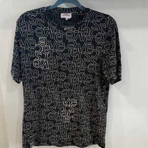 Versace Jeans Collection Black Allover Logo Tee